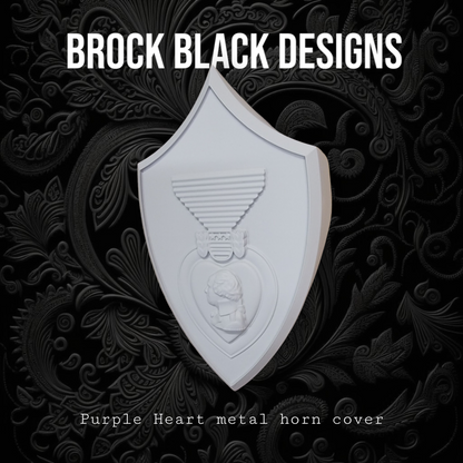 3D Purple Heart horn cover