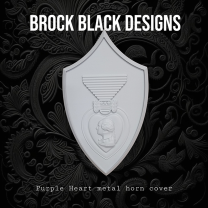 3D Purple Heart horn cover