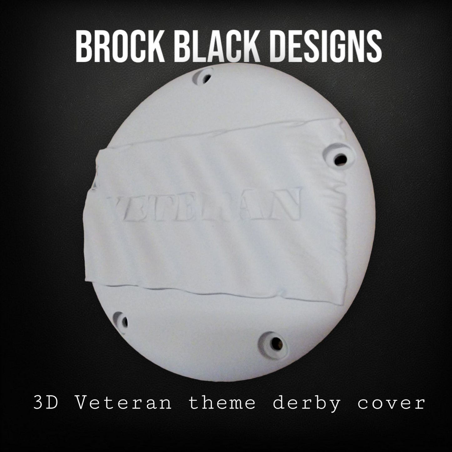Tattered American Flag with Veteran Harley derby cover