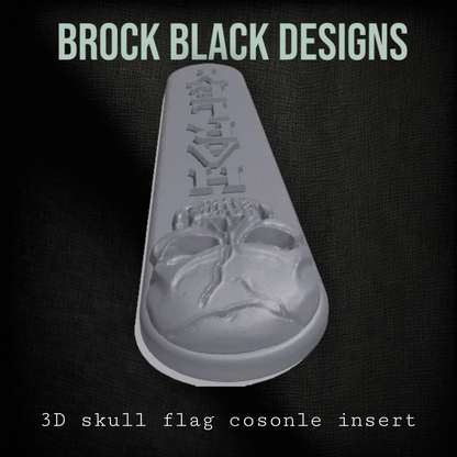 08+ touring console insert 3D Skull flag theme