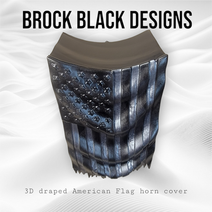 Draped American flag horn cover