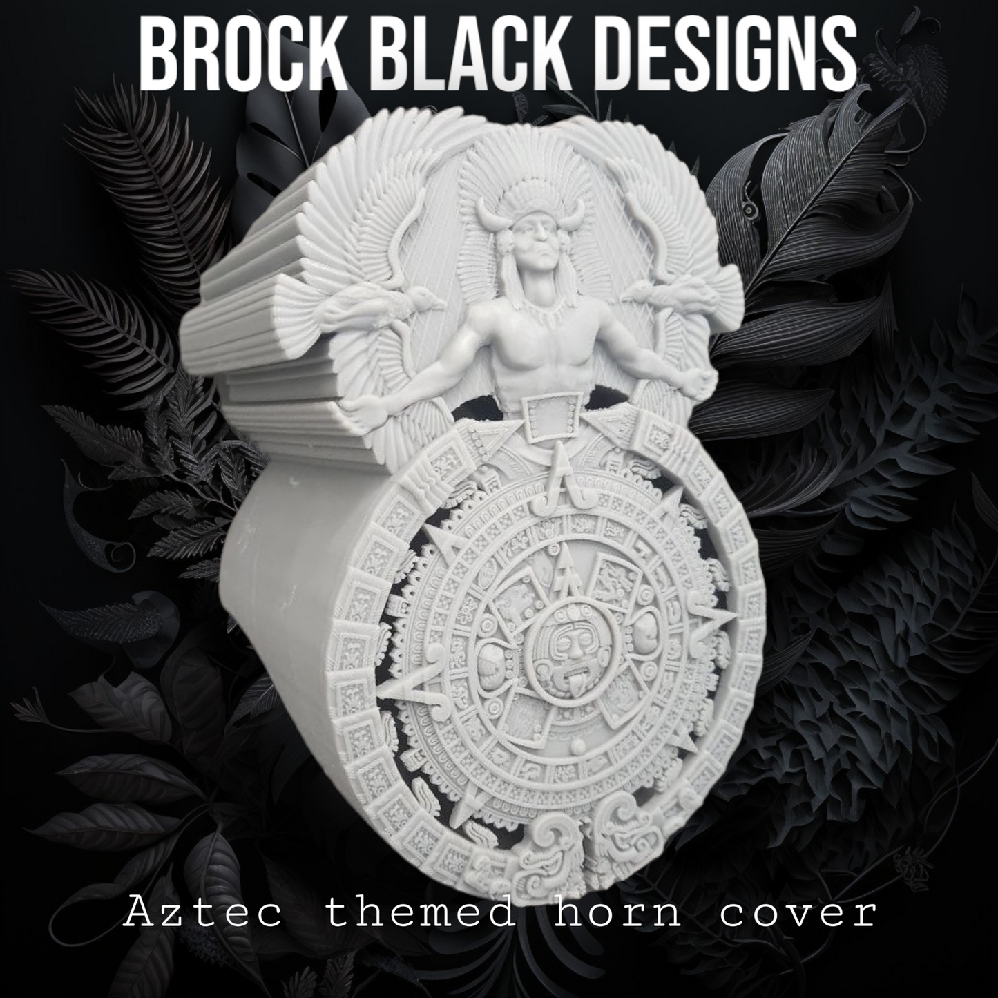 Aztec themed side-mounted horn cover
