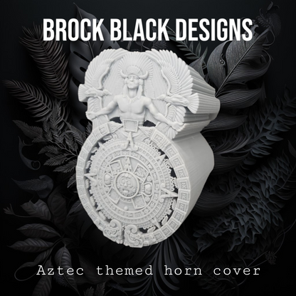 Aztec themed side-mounted horn cover