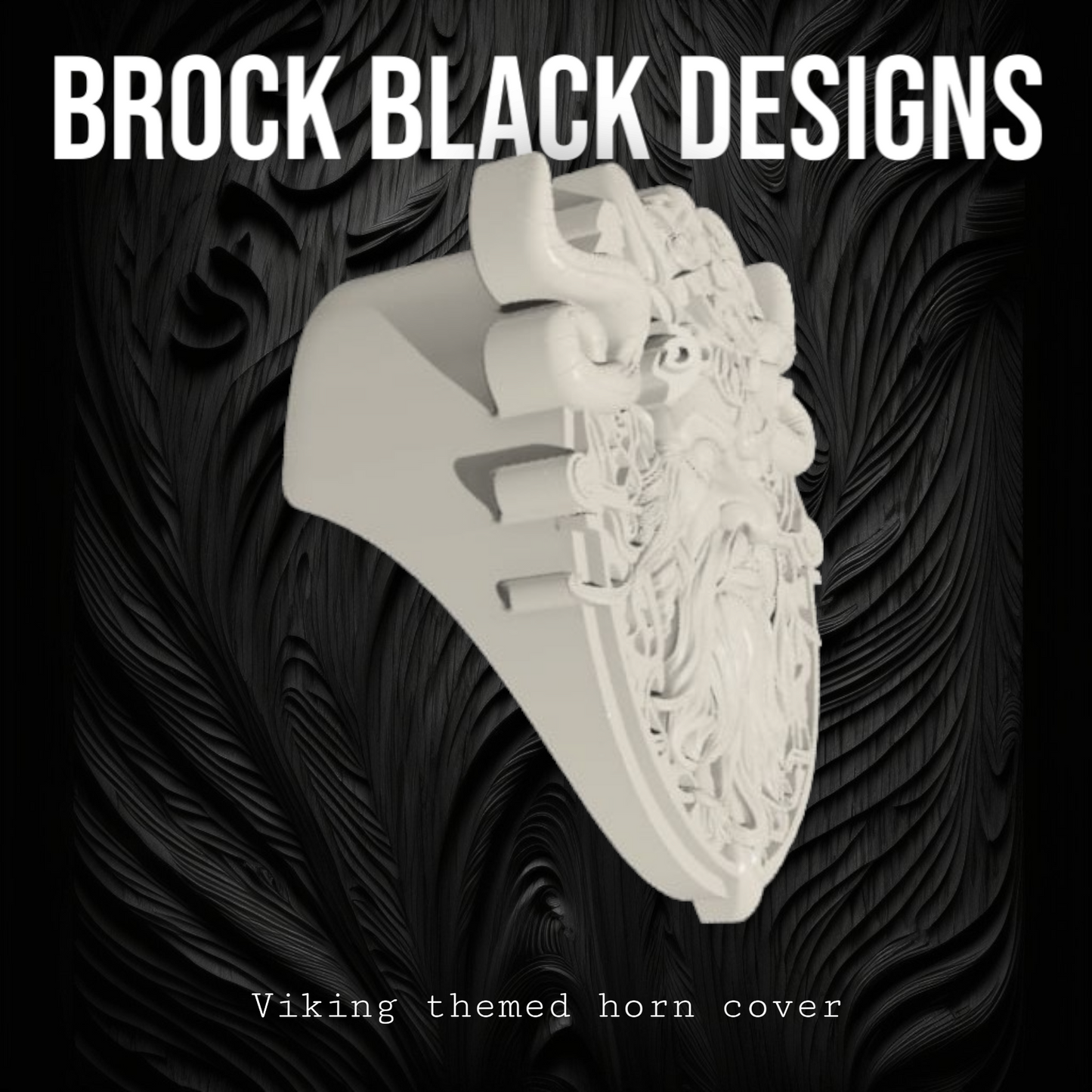 Viking themed horn cover