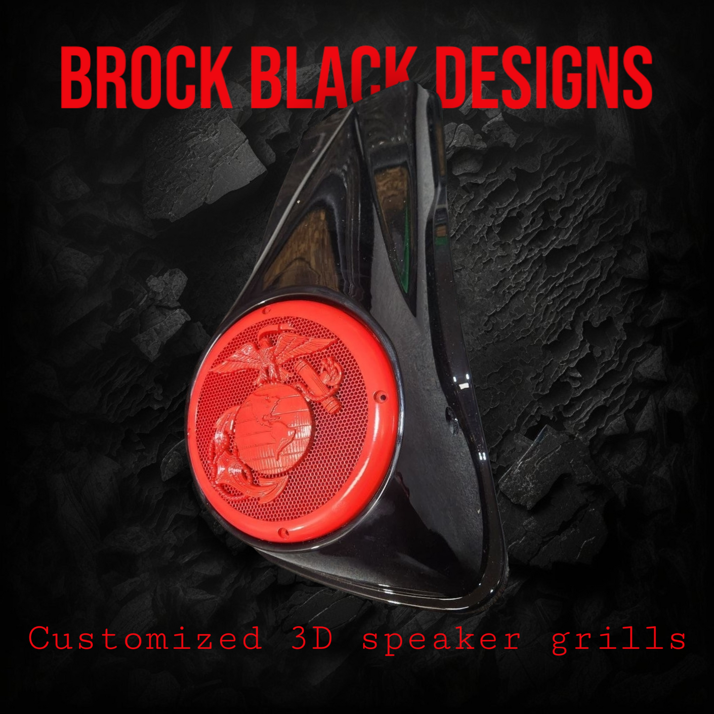 A set of  bag USMC speakers grill covers