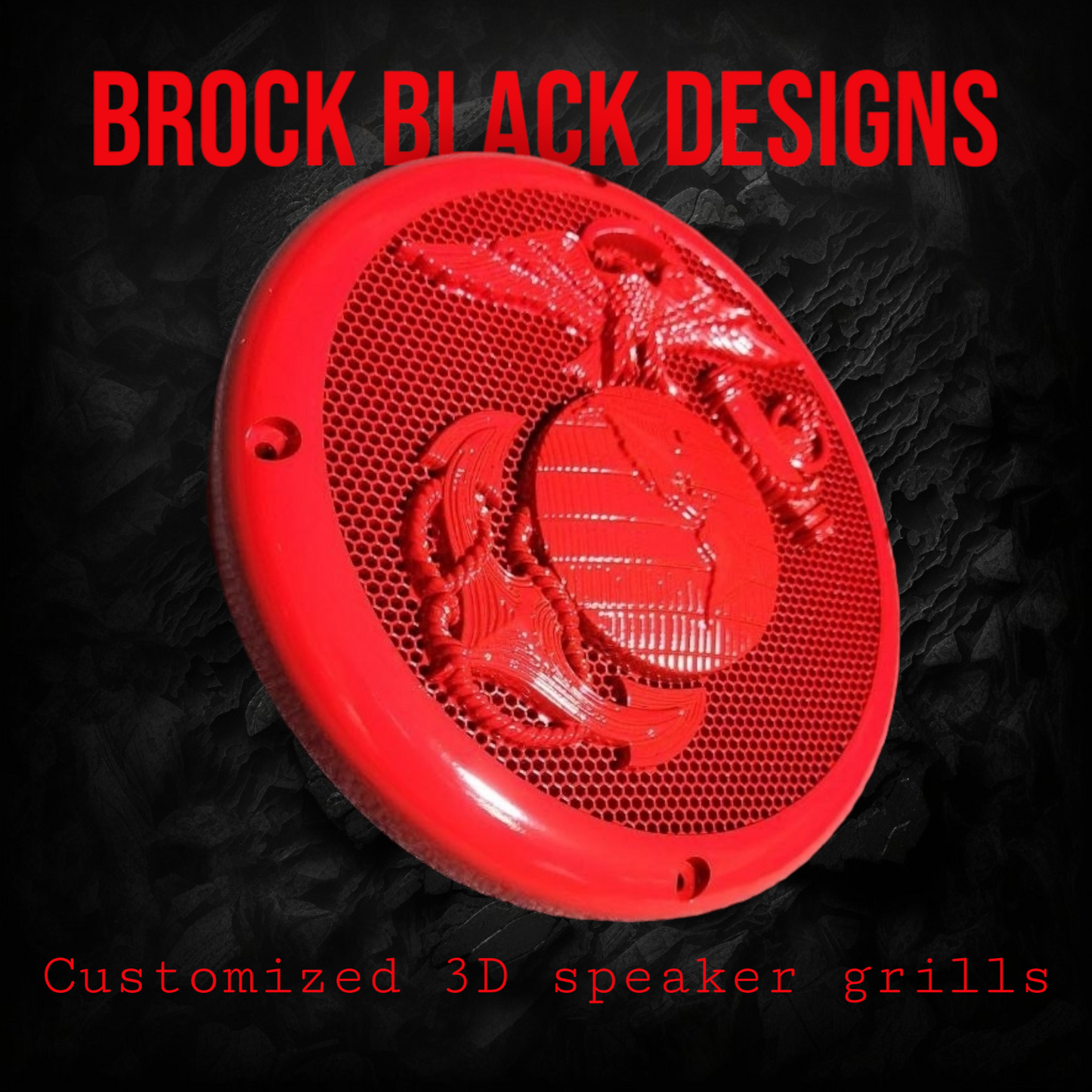 A set of  bag USMC speakers grill covers