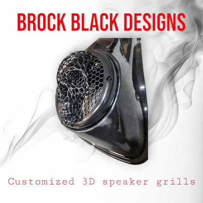 Competition series of webbed skull speakers grill covers