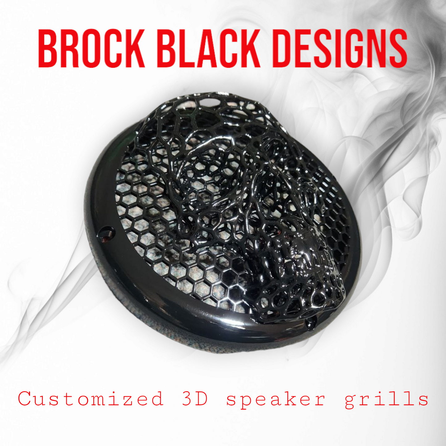 Competition series of webbed skull speakers grill covers