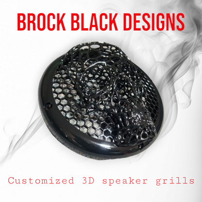 Competition series of webbed skull speakers grill covers