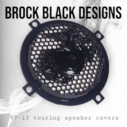 97-25+ Harley inner Touring 3D USMC speakers grill covers set