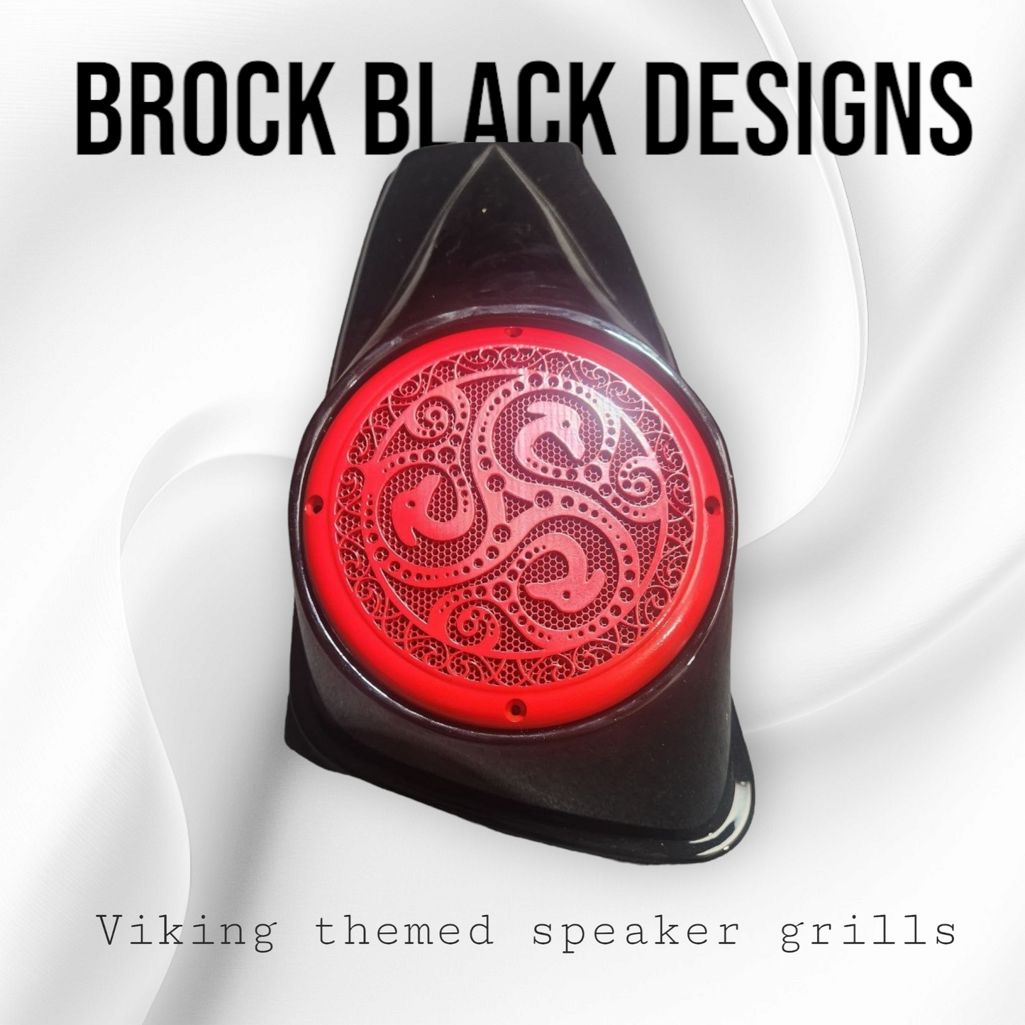 A set of bag Viking theme speakers grill covers