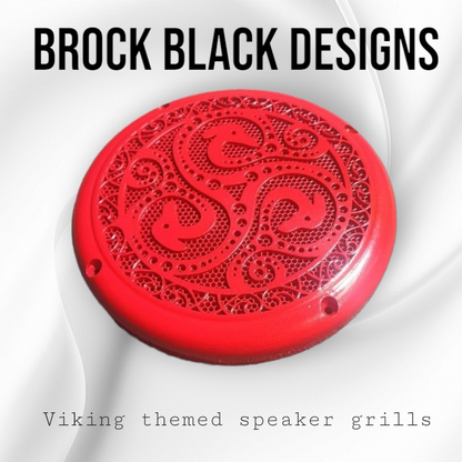 A set of bag Viking theme speakers grill covers
