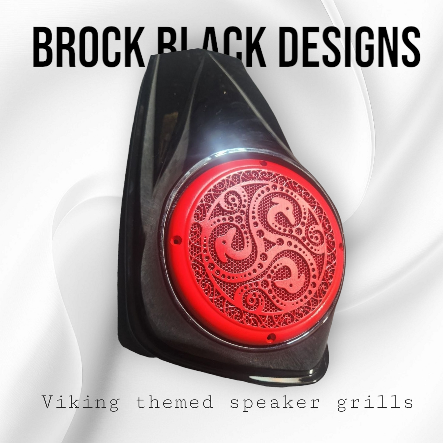 A set of bag Viking theme speakers grill covers