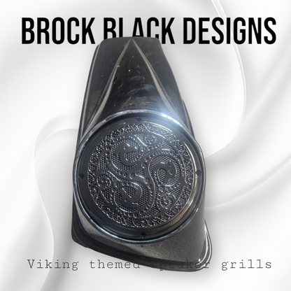 A set of bag Viking theme speakers grill covers