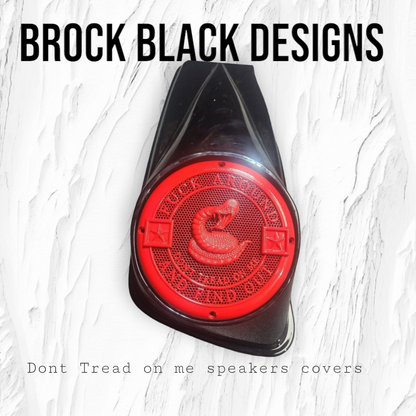 A set of bag 3D Don't Tread on me speakers grill covers