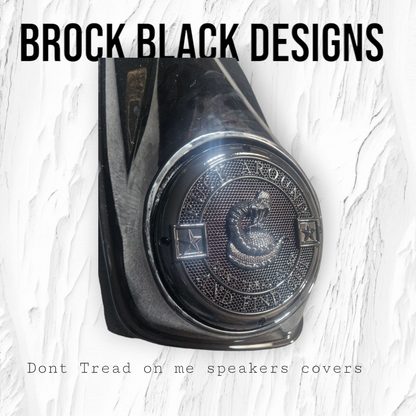 A set of bag 3D Don't Tread on me speakers grill covers
