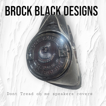 A set of bag 3D Don't Tread on me speakers grill covers