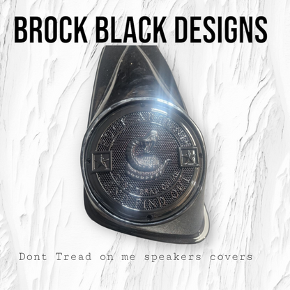 A set of bag 3D Don't Tread on me speakers grill covers
