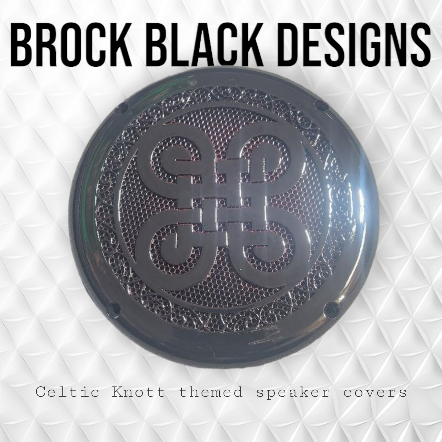 A set of bag Celtic knot speakers grill covers