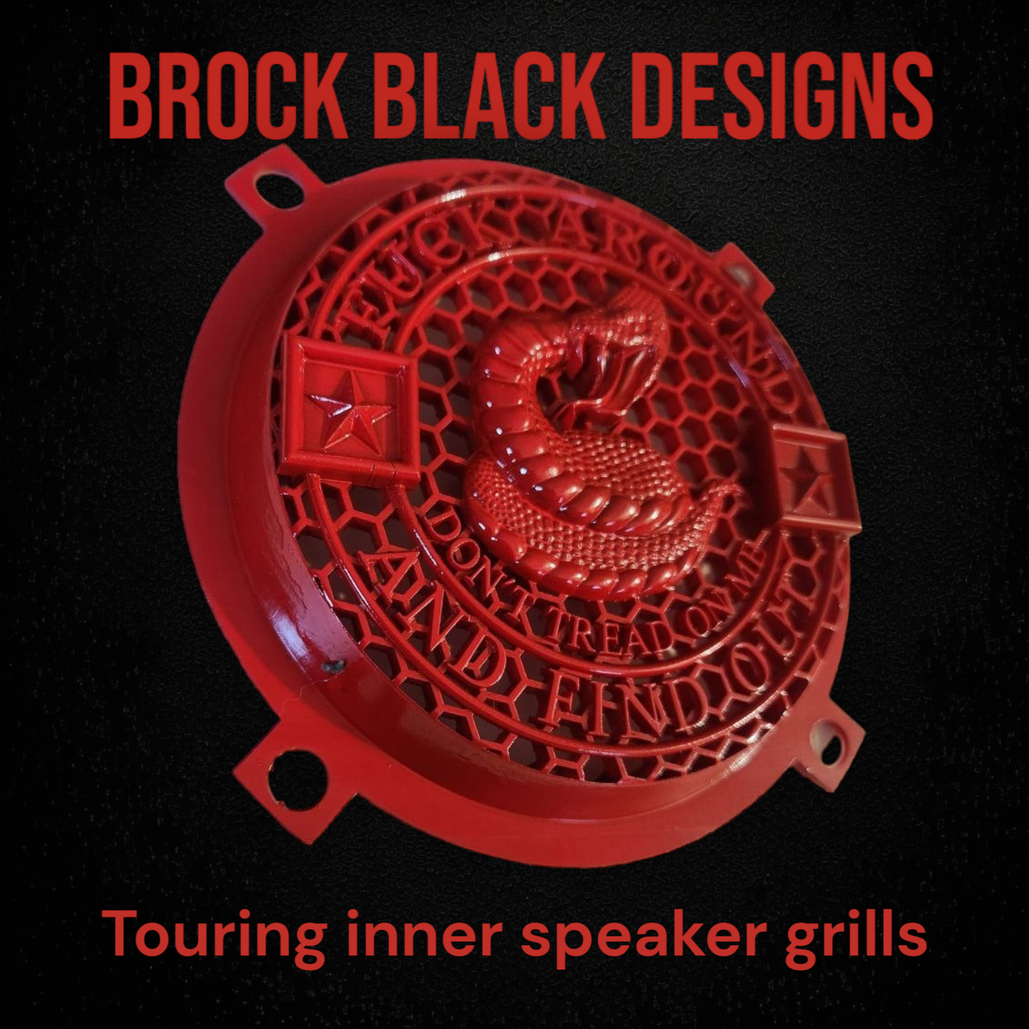 97-25+ Touring 3D Don't Tread on me speakers grill covers set
