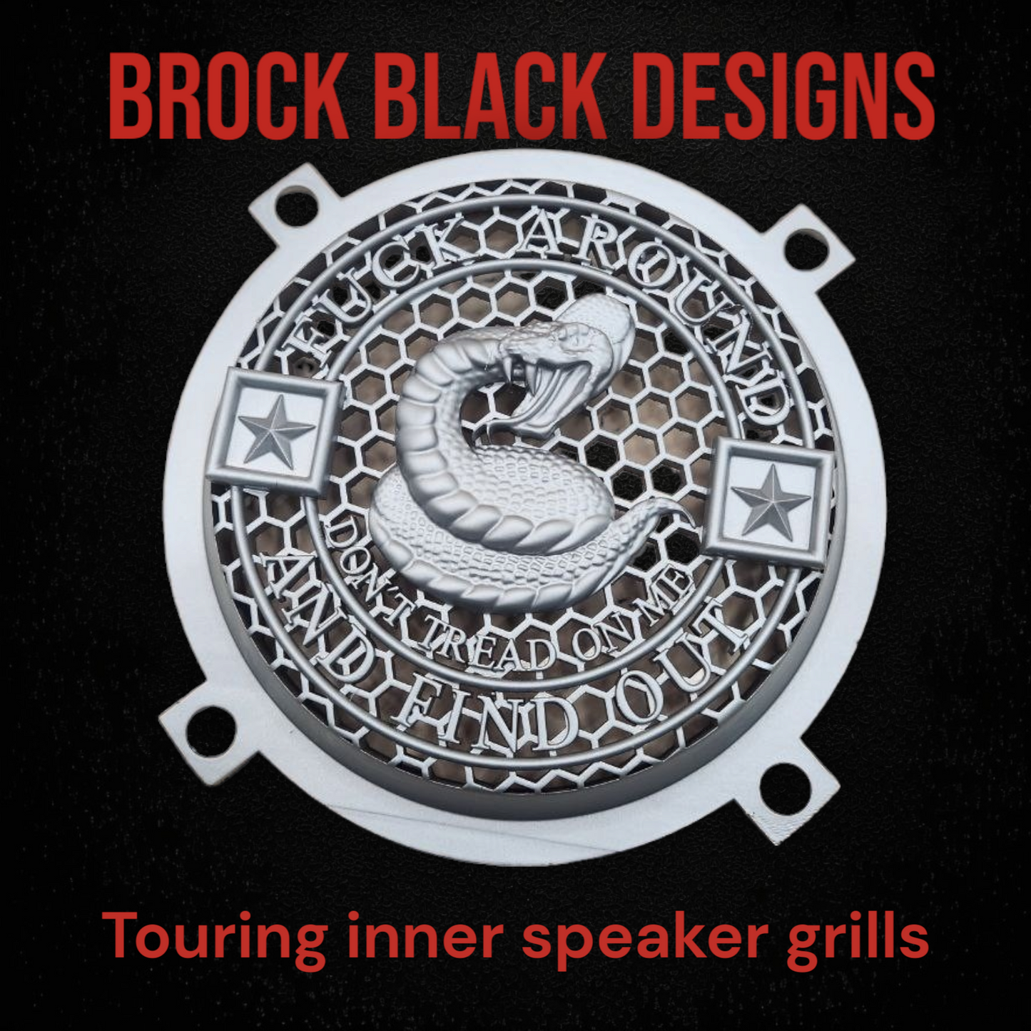 97-25+ Touring 3D Don't Tread on me speakers grill covers set
