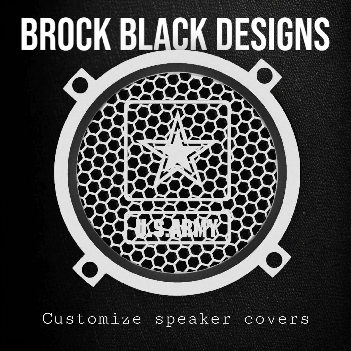97-25+ Harley inner Touring 3D Army speakers grill covers set