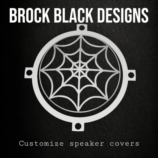 97-25+ Harley inner Touring 3D spiderweb speakers grill covers set