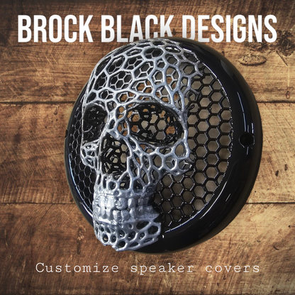 Competition series of webbed skull speakers grill covers