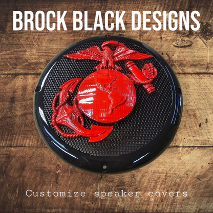 A set of  bag USMC speakers grill covers