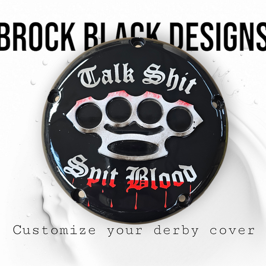 Harley Davidson Derby Cover Talk sh*t spit blood