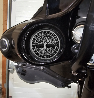 97-25+ Harley Touring tree of life speakers grill covers set