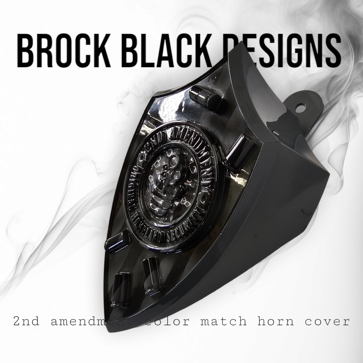 Custom horn cover with 2nd amendment theme