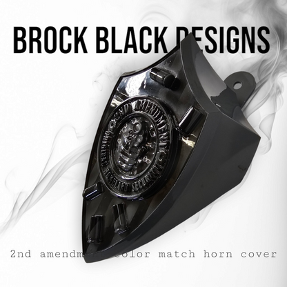 Custom horn cover with 2nd amendment theme