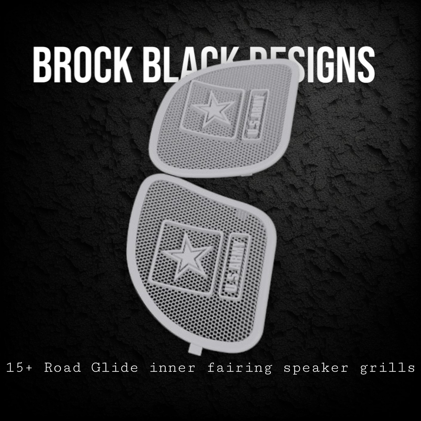 98-2024 Road Glide 3D Army speakers grill covers set