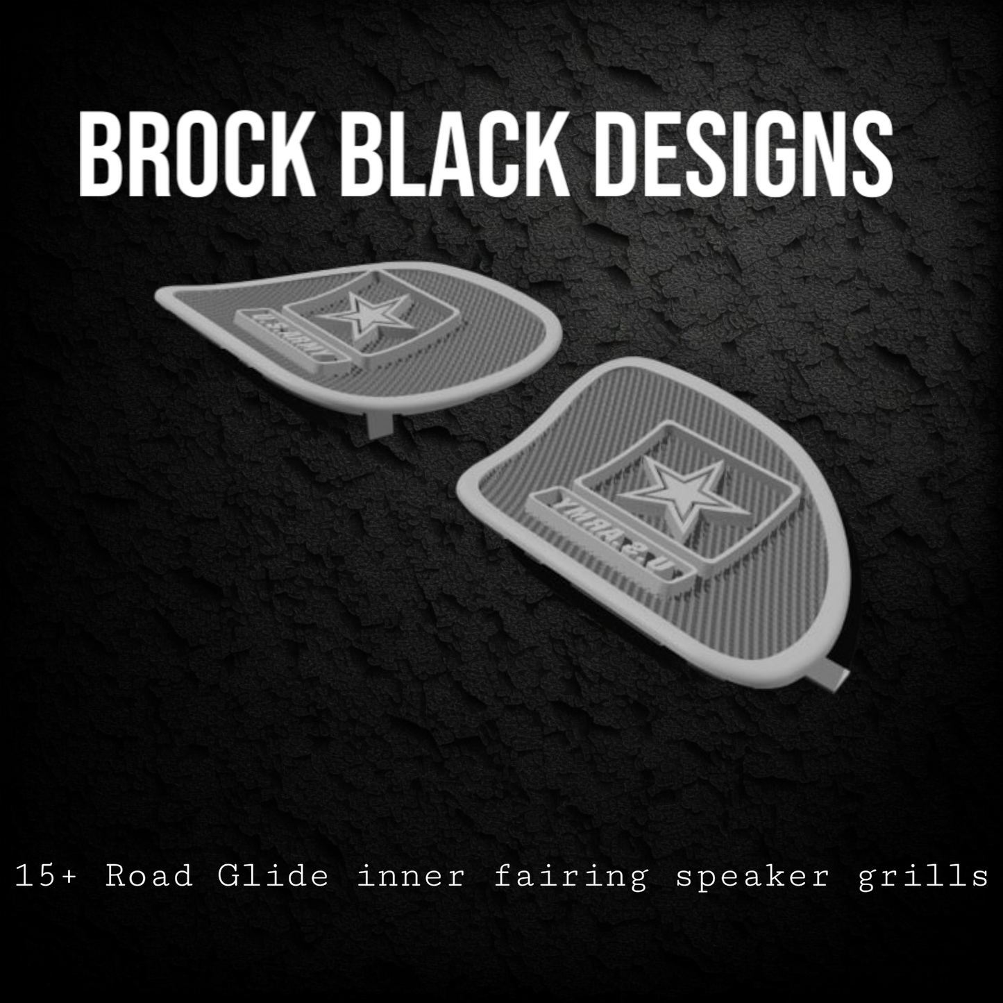 98-2024 Road Glide 3D Army speakers grill covers set