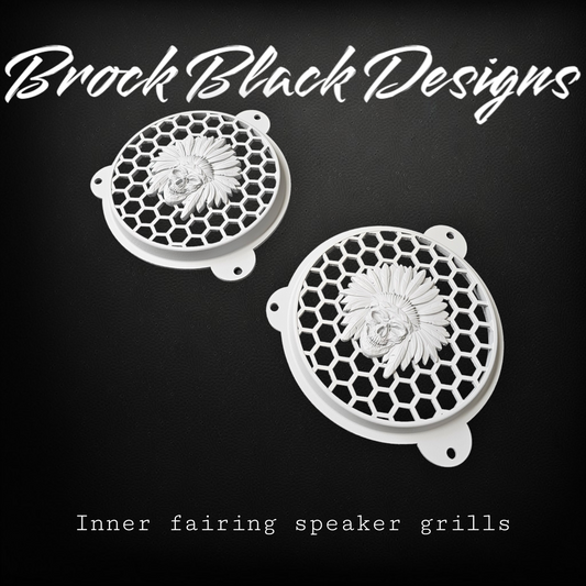 97-25+ Touring skull warbonnet speakers grill covers set