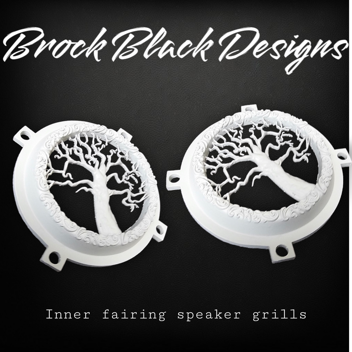 97-25+ Touring 3D tree of life speakers grill covers set