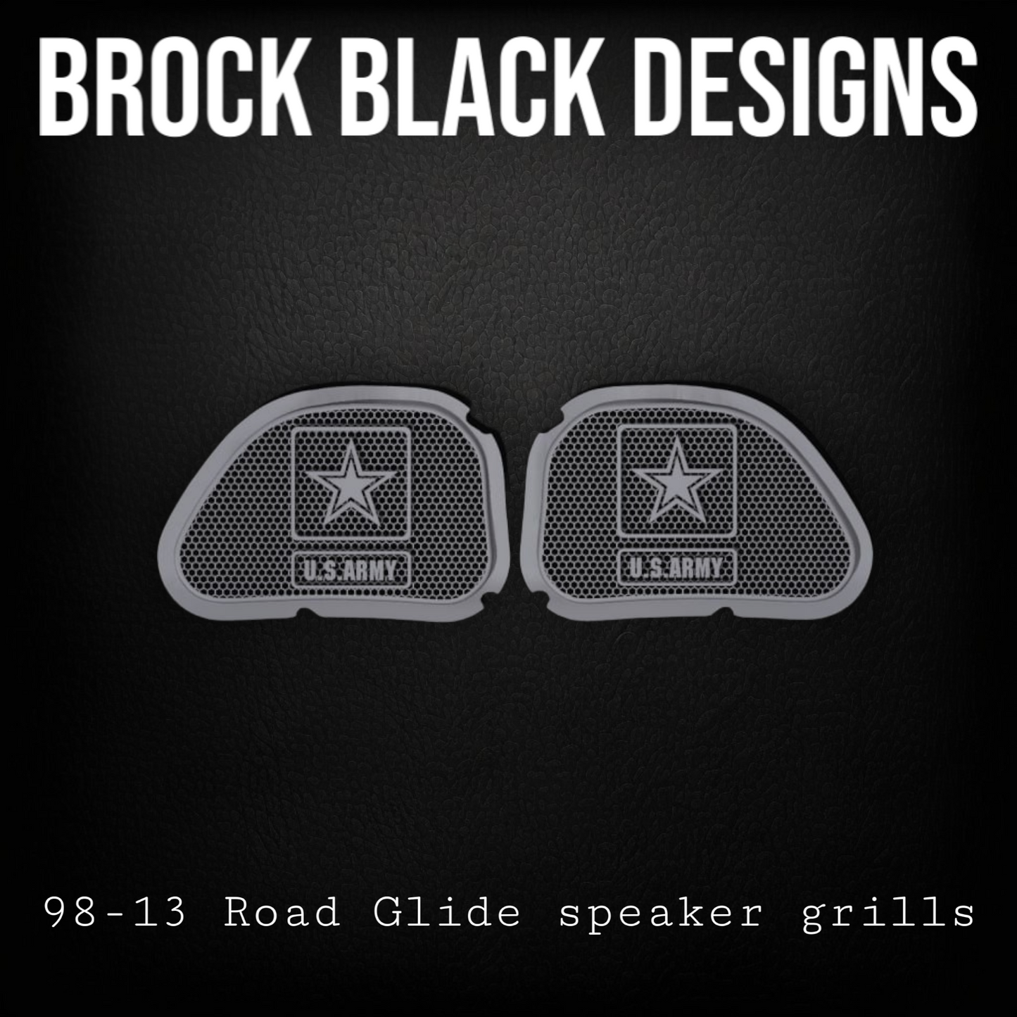 98-2024 Road Glide 3D Army speakers grill covers set