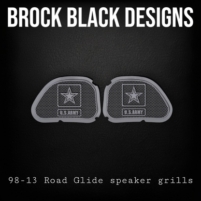 98-2024 Road Glide 3D Army speakers grill covers set