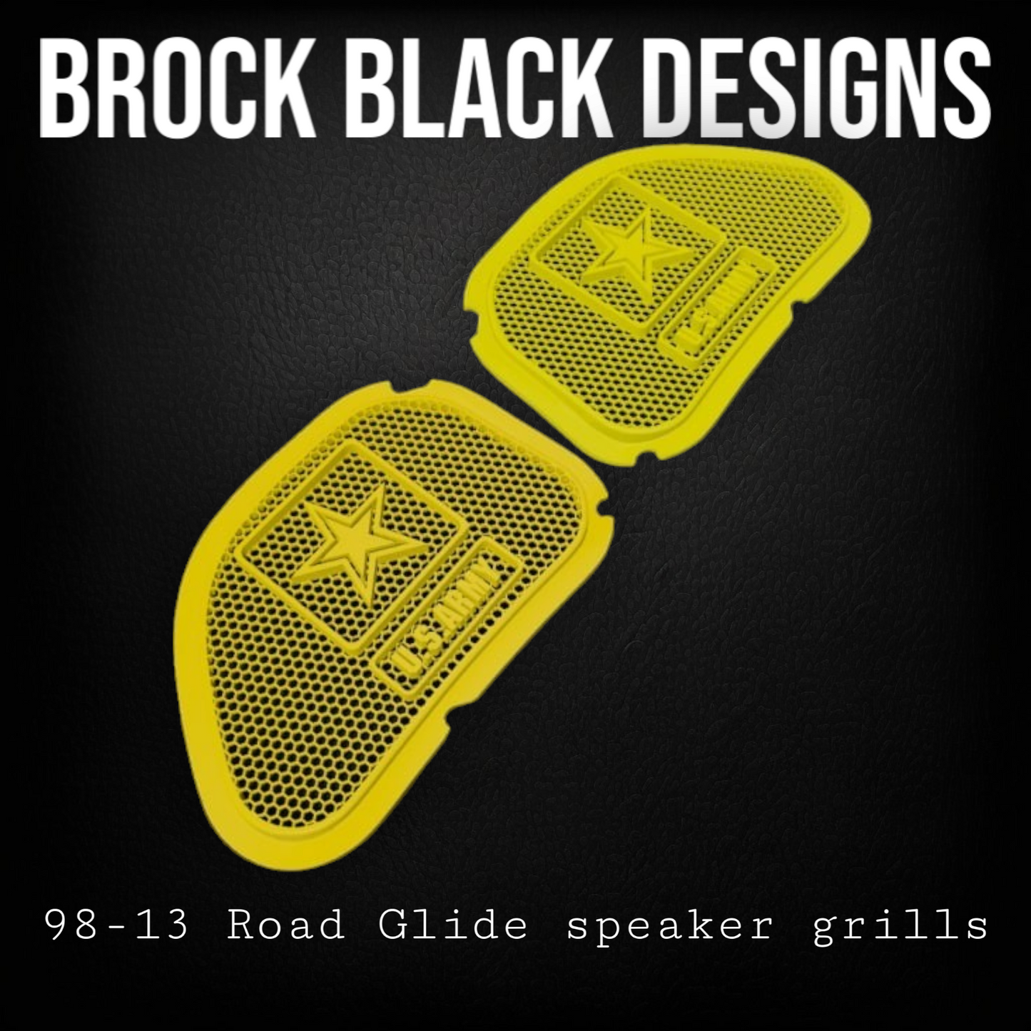 98-2024 Road Glide 3D Army speakers grill covers set