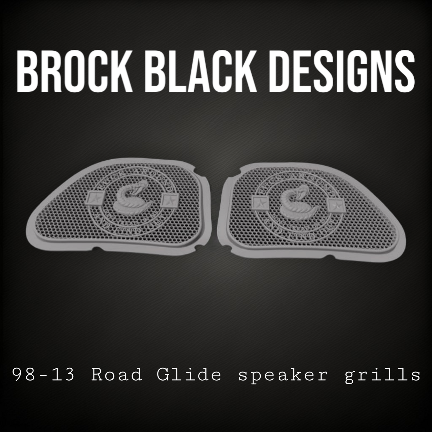 98-2024 Road Glide inner 3D Don't Tread on me speakers grill covers set