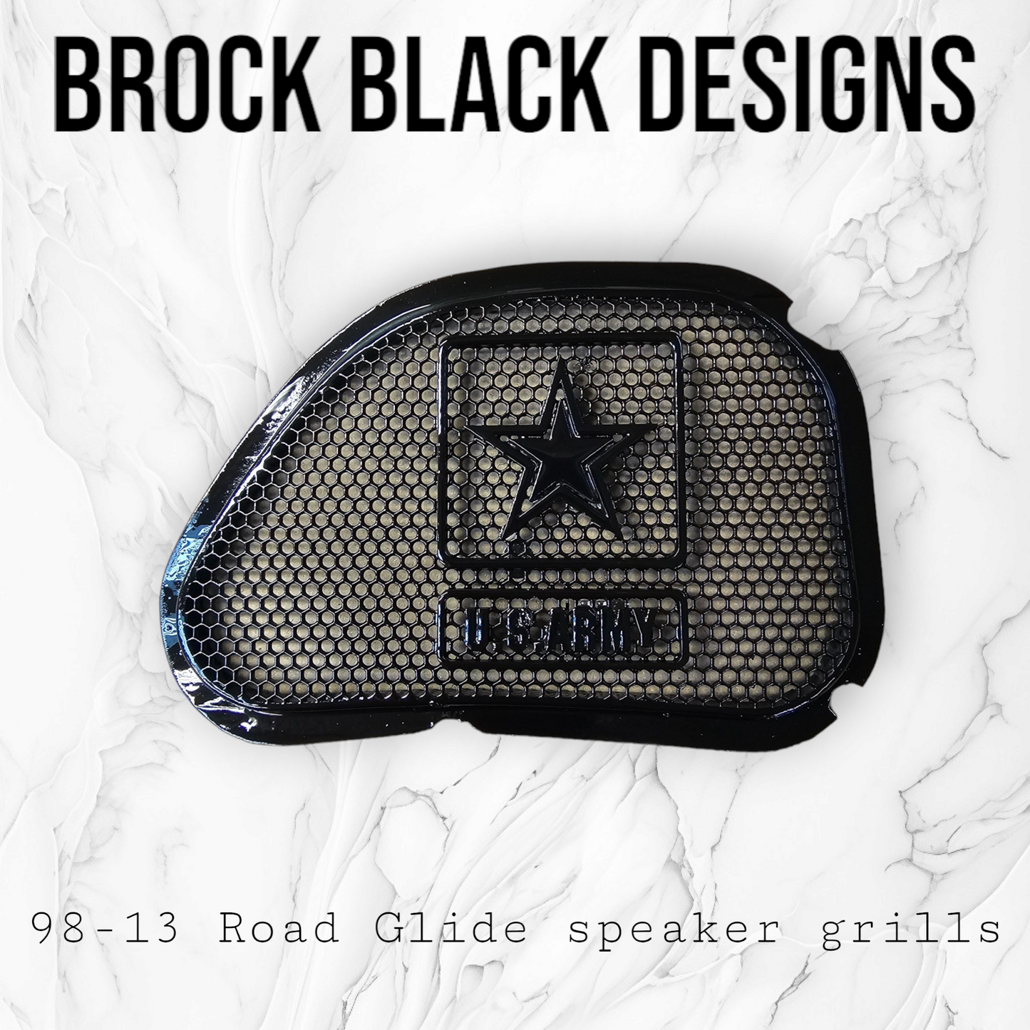 98-2024 Road Glide 3D Army speakers grill covers set