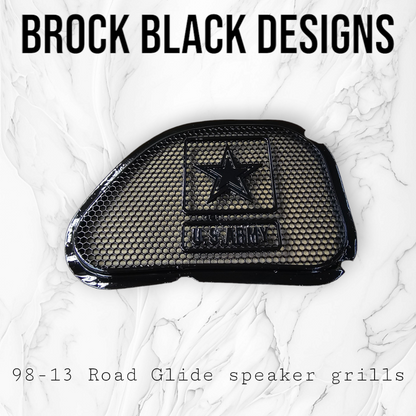 98-2024 Road Glide 3D Army speakers grill covers set