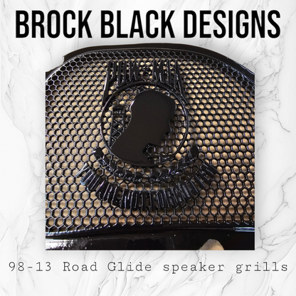 98-2024 Road Glide 3D POW MIA TRIBUTE speakers grill covers set