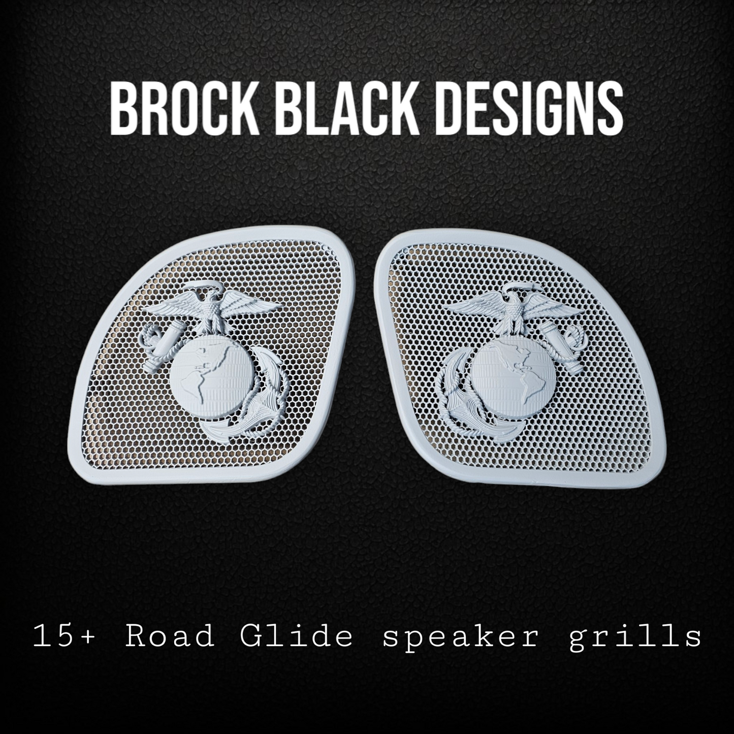 98-2024 Road Glide 3D USMC speakers grill covers set