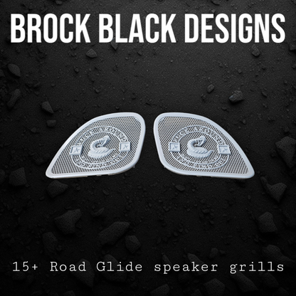 98-2024 Road Glide inner 3D Don't Tread on me speakers grill covers set