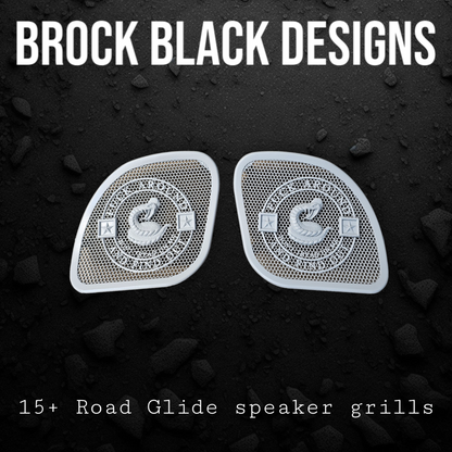 98-2024 Road Glide inner 3D Don't Tread on me speakers grill covers set