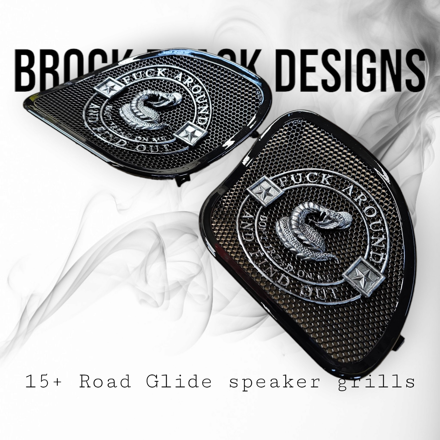 98-2024 Road Glide inner 3D Don't Tread on me speakers grill covers set