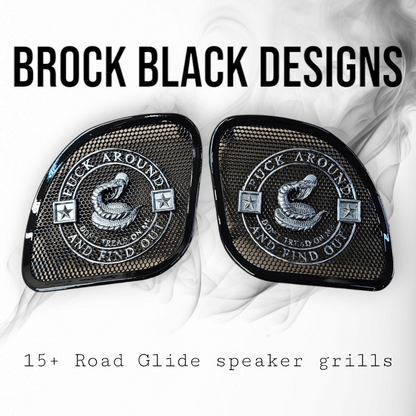98-2024 Road Glide inner 3D Don't Tread on me speakers grill covers set