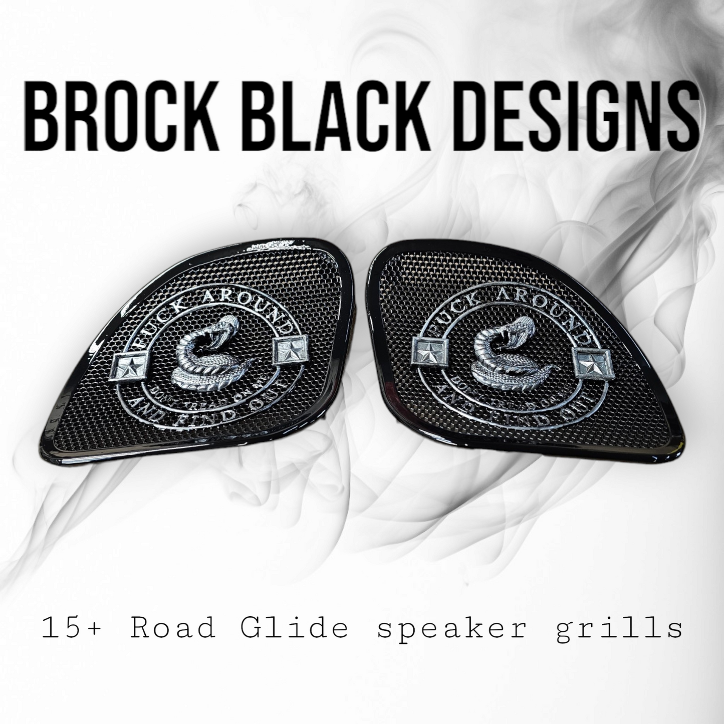 98-2024 Road Glide inner 3D Don't Tread on me speakers grill covers set